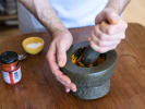 Cooking Class - Customized Curry in Edmonton: blending curry paste