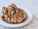 Cooking Class - Sophisticated French Favorites in Manhattan: bread pudding with rum caramel sauce
