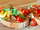 Online Cooking Class - Rich Dishes From Italy: bruschetta with fresh tomatoes and basil