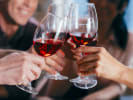 Virtual Wine Tasting - Blind Wine Tasting Tutorial: cheersing with red wine