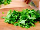 Cooking Class - South American Kitchen Essentials: chef chopping cilantro