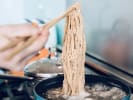 Cooking Class - Vegan Japanese Ramen in Austin: chef cooking ramen noodles