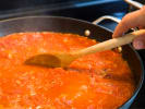 Cooking Class - The Five Mother Sauces: chef cooking tomato sauce