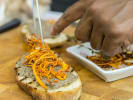 Cooking Class - A Taste of Modern Techniques: chef cregg making mushroom toast