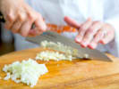Cooking Class - Vegetarian North Indian Cuisine in East Bay: chef dicing onions