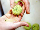 Cooking Class - Vegetarian Mediterranean Fare in Brooklyn: chef making homemade falafels