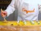 Online Cooking Class - Handmade Ravioli: chef making homemade ravioli with ricotta and spinach filling