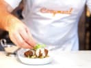 Cooking Class - Plant-Based Mediterranean Cuisine in Toronto: chef plating falafels