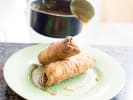 Cooking Class - Mexican Inspiration in Manhattan: chef plating xango deep fried cheesecakes