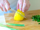 Cooking Class - Romantic Italian Date Night in Downtown Dallas: chef preparing lemon and parsley