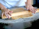 Team Building Cooking Class - Favorites From 'The Hunger Games' in San Jose: chef rolling out cookie dough