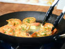 Cooking Class - Italian Pasta and Sauces in Manhattan: chef sauteing shrimp