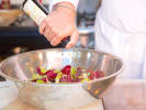 Cooking Class - Artisanal Neapolitan Pizza: chef seasoning raddichio salad