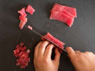 Online Cooking Class - Sex and the City-Themed Sushi Night: chef slicing ahi tuna