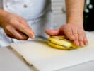 Online Cooking Class - Venezuelan Street Food: chef slicing arepas