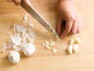 Online Italian Cooking Class - Immunity Boosting Foods: chef slicing garlic