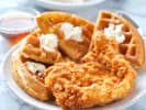 Online Cooking Class - Fried Chicken and Waffles: chicken and waffles with syrup