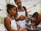 Cooking Class - Allergy-Friendly Menu - Kids' Edition in Boston Proper: child melting chocolate