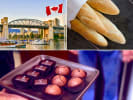 Food Tour - Granville Island Public Market in Vancouver: chocolates and baguettes in granville canada
