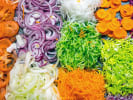 Online Italian Cooking Class - Basic Beginner Knife Skills: chopped vegetables