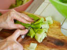 Cooking Class - Treasured Taiwanese Fare in Newton: chopping bok choy