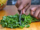 Cooking Class - Exploring Creole French in East Bay: chopping cilantro