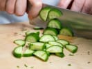 Cooking Class - Balanced Ayurvedic Cooking in San Jose: chopping cucumbers