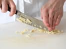 Cooking Class - Pretty in Pink Cancer Awareness Dinner: chopping garlic