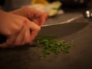 Cooking Class - Taco Twist: chopping parsley
