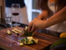 Cooking Class - Vanishing Vegetables for 2: chopping zucchini