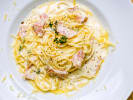 Cooking Class - Traditional Taste of Italy in Calgary: classic carbonara with homemade pasta