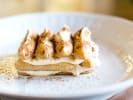 Cooking Class - Italian Seafood in South Bay Los Angeles: classic tiramisu on a white plate