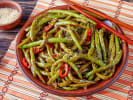 Cooking Class - Spicy & Hot Szechuan Fare in Northern Suburbs: close up of Spicy stir fried Green Beans
