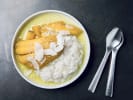 Cooking Class - Korean Classics in Austin: coconut sticky rice with mango