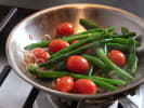 Cooking Class - American Steakhouse Classics: sauteing vegetables