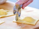 Cooking Class - Farmers Market French Cooking: slicing ravioli