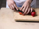 Cooking Class - Brunch Like a Chef: slicing strawberries