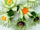 Team Building Cooking Class - Fruit & Vegetable Carving in Dallas: cucumber flowers
