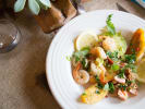 Cooking Class - African Fusion From the Sea: Shrimp and salmon with fried plantains and heirloom tomatoes 