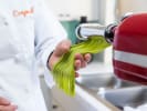 Cooking Class - Craft Colorful Pasta in Buckhead: chef making green color pasta using pasta machine