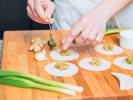 Cooking Class - Dumplings From Around the Globe in Toronto: wrapping dumplings