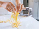 Cooking Class - Fresh Fettuccine and Marinara at a Local Brewery in La Jolla & Pacific Beach: Cutting Pasta