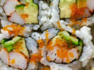 Cooking Class - Fun Sushi Making at a Local Brewery in Atlanta: California sushi roll with sesame seeds