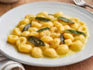 Cooking Class - Gnocchi Two Delicious Ways in Atlanta: gnocchi plated with sage and Parmesan cheese