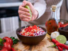 Team Building Cooking Class - Dips From Guacamole to Salsa: squeezing lime juice for salsa