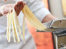 Cooking Class - Make Fettuccine With Creamy Alfredo in East Bay: making fettuccine pasta using pasta machine
