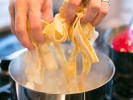 Cooking Class - Homemade Fettuccine and Fresh Marinara in Indianapolis: boiling fresh pasta