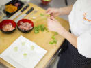 Cooking Class - Japanese Style Fish and Chips: marinated salmon and tuna