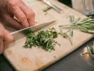 Cooking Class - An Evening in Tuscany: chopping sage