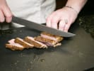 Cooking Class - Duck, Duck, Mousse in Washington, D.C.: slicing duck breast